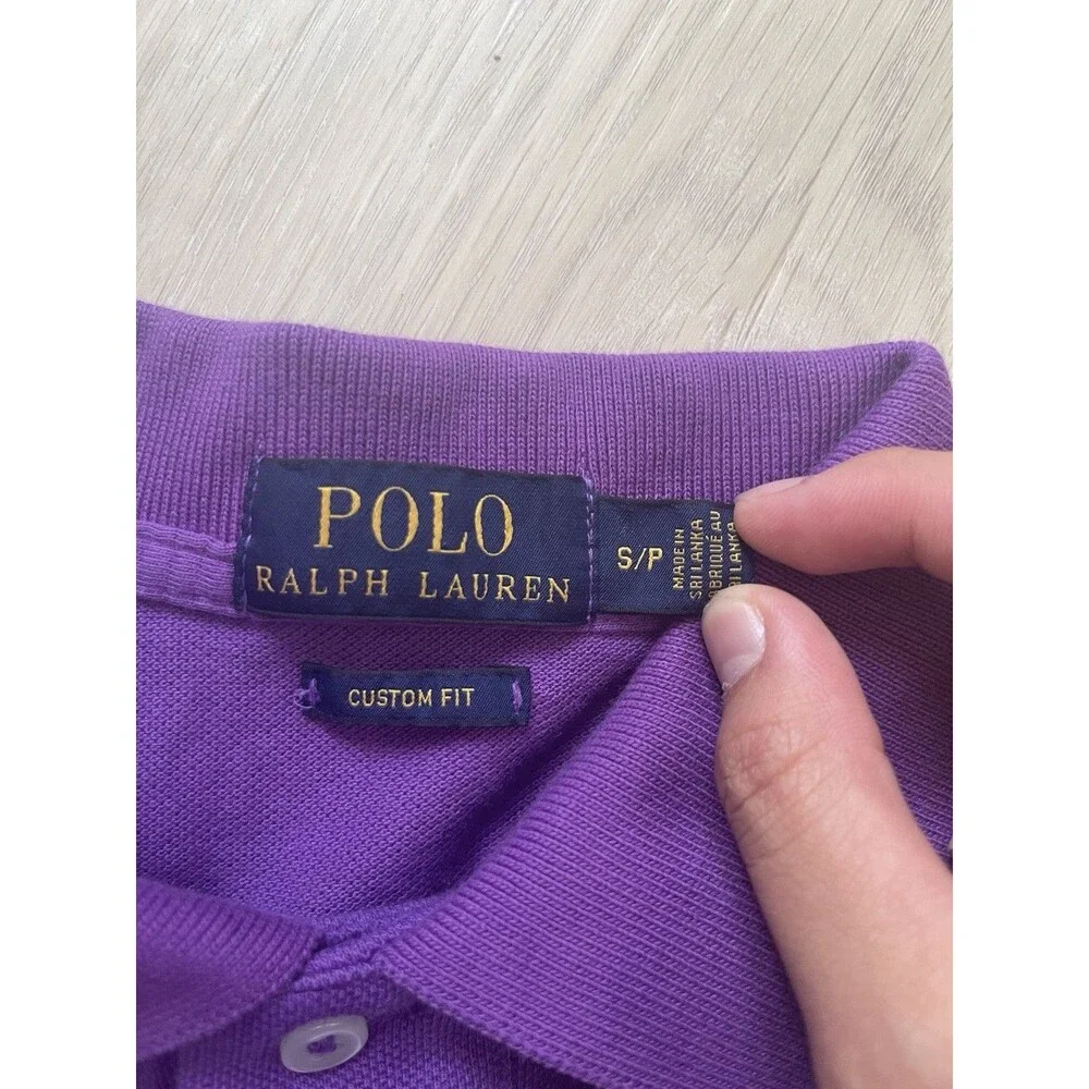 Polo Ralph Lauren Slim Fit Short Sleeve Purple Men S Cotton Piqué Logo Golf